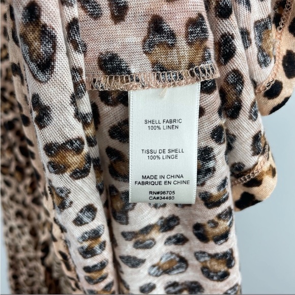 Rebecca Taylor Jersey Dress Leopard Print Size Medium - Picture 9 of 9